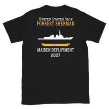 Load image into Gallery viewer, USS Forrest Sherman (DDG-98) 2007 MAIDEN DEPLOYMENT Short-Sleeve Unisex T-Shirt