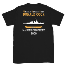 Load image into Gallery viewer, USS Donald Cook (DDG-75) 2000 MAIDEN DEPLOYMENT Short-Sleeve Unisex T-Shirt
