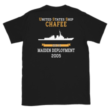 Load image into Gallery viewer, USS Chafee (DDG-90) 2005 MAIDEN DEPLOYMENT Short-Sleeve Unisex T-Shirt