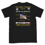 USS Harry S. Truman (CVN-75) 2004-05 Cruise Shirt – back view, black