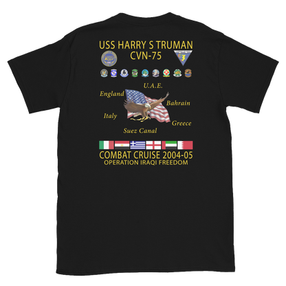 USS Harry S. Truman (CVN-75) 2004-05 Cruise Shirt – back view, black
