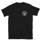 USS Cape St. George (CG-71) 2000 MED Short-Sleeve Unisex T-Shirt – front view, black