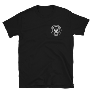 USS Vella Gulf (CG-72) 1995 Maiden Deployment Short-Sleeve Unisex T-Shirt – front view, black