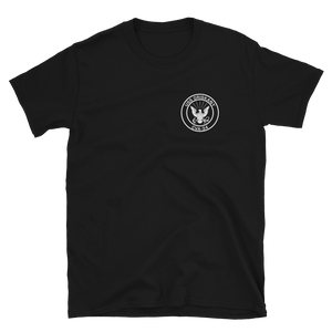 USS Oriskany (CVA-34) 1963-64 WESTPAC Short-Sleeve Unisex T-Shirt – front view, black