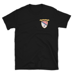 USS Chicago (CG-11) Ship's Crest T-Shirt - Gold – front view, black