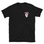 USS Chicago (CG-11) Ship's Crest T-Shirt - Blue – front view, black