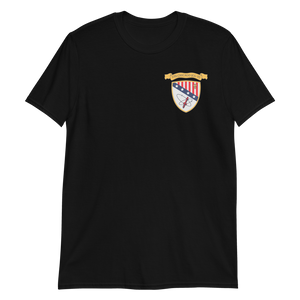 USS Chicago (CG-11) 1976 WESTPAC T-Shirt – front view, black
