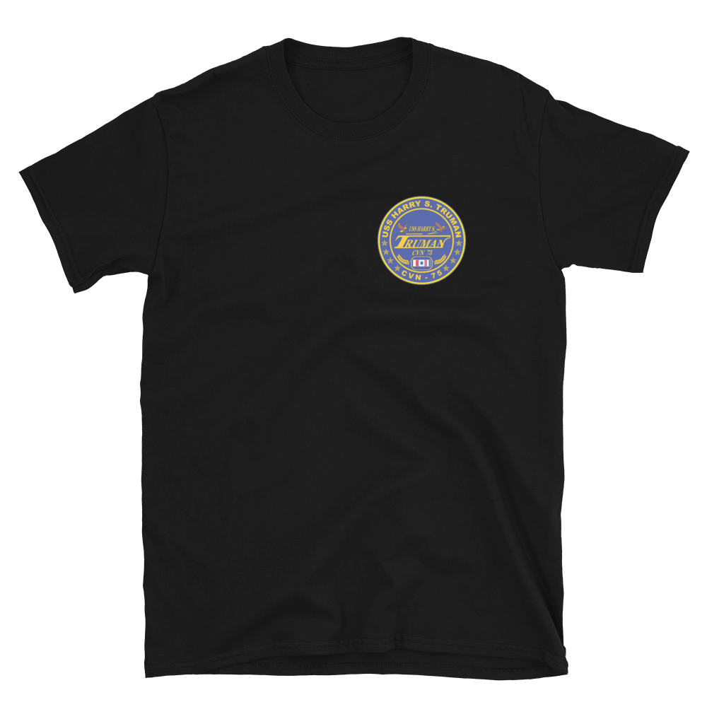 USS Harry S. Truman (CVN-75) 2004-05 Cruise Shirt – front view, black