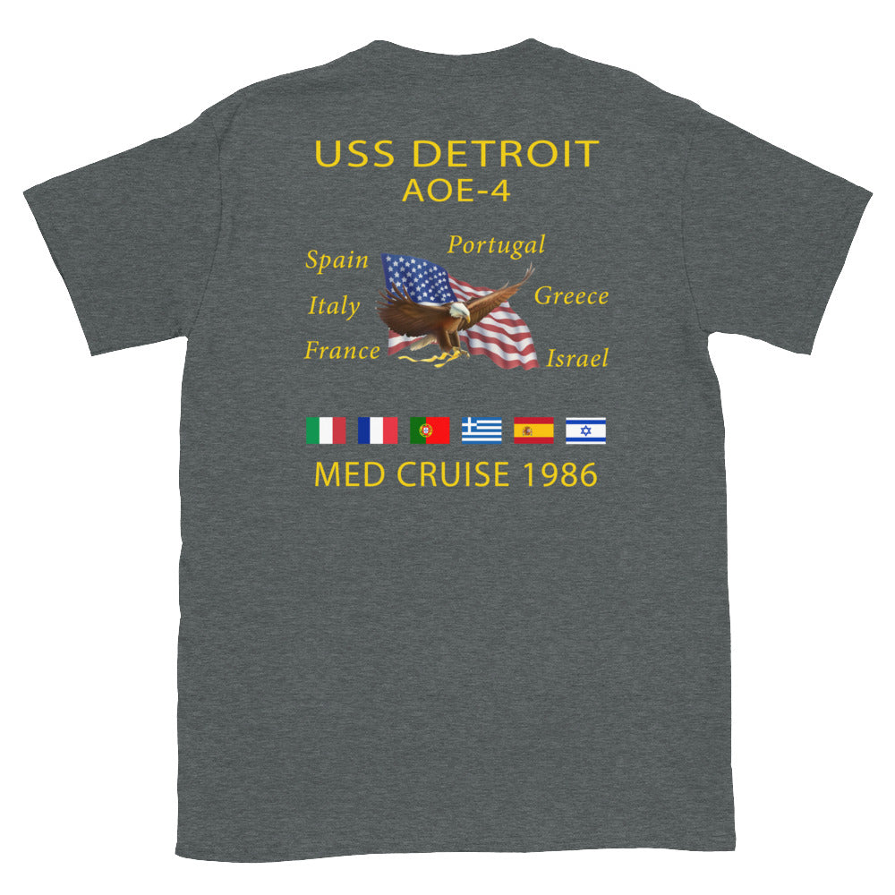 USS Detroit (AOE-4) 1986 Cruise Shirt – heather