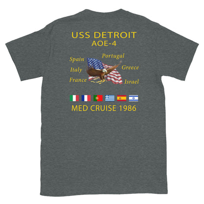 USS Detroit (AOE-4) 1986 Cruise Shirt – heather