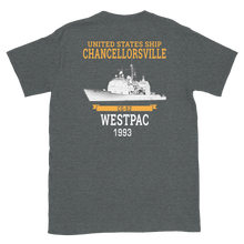 Load image into Gallery viewer, USS Chancellorsville (CG-62) 1993 WESTPAC Short-Sleeve T-Shirt