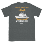 USS Shiloh (CG-67) 1998 WESTPAC/IO Short-Sleeve T-Shirt – back view, heather