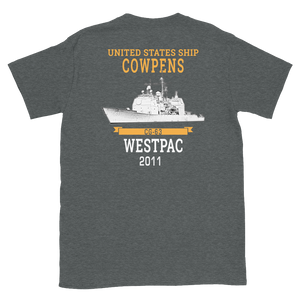 USS Cowpens (CG-63) 2011 WESTPAC Short-Sleeve T-Shirt