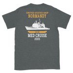 USS Normandy (CG-60) 2005 MED Short-Sleeve Unisex T-Shirt – back view, heather
