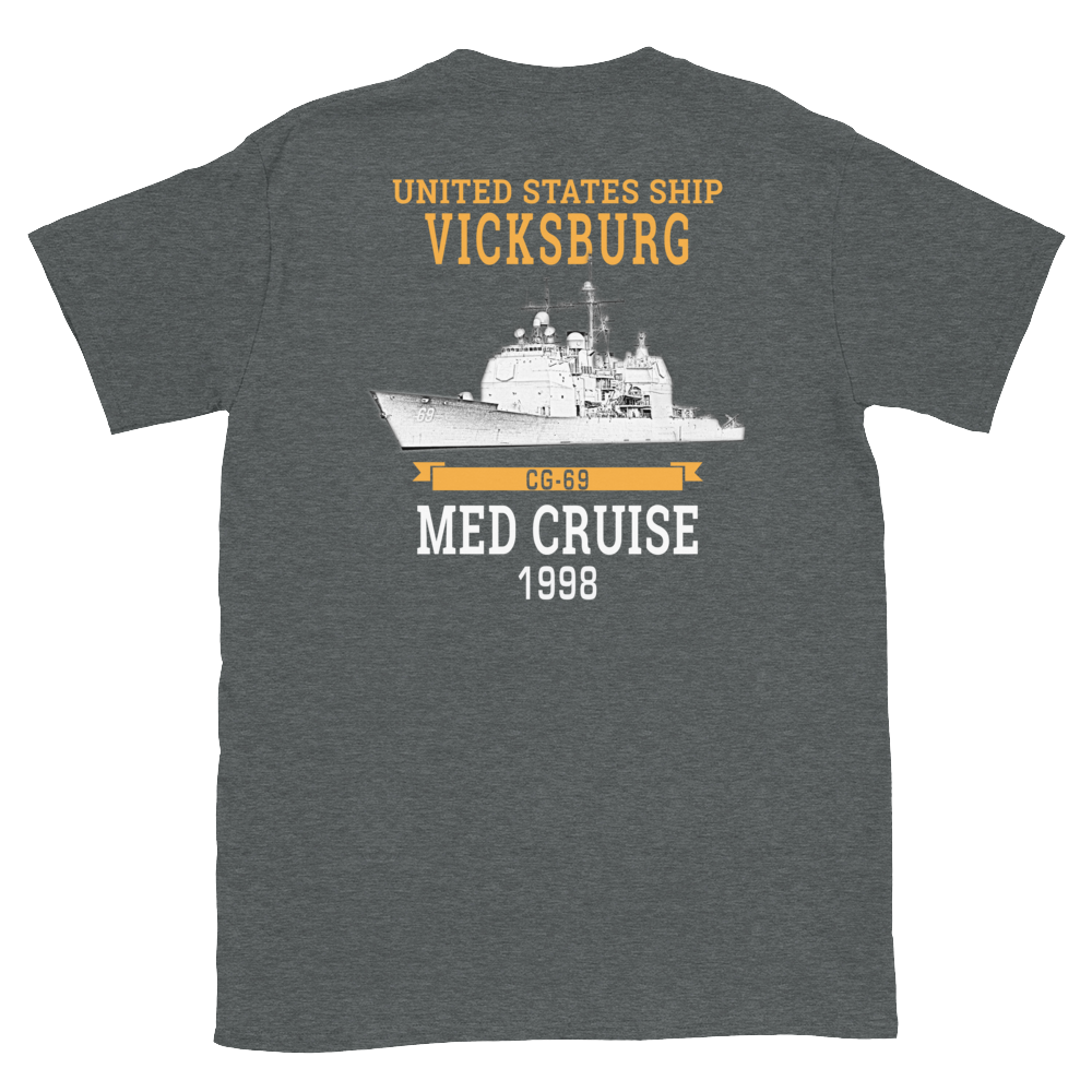 USS Vicksburg (CG-69) 1998 MED Short-Sleeve Unisex T-Shirt