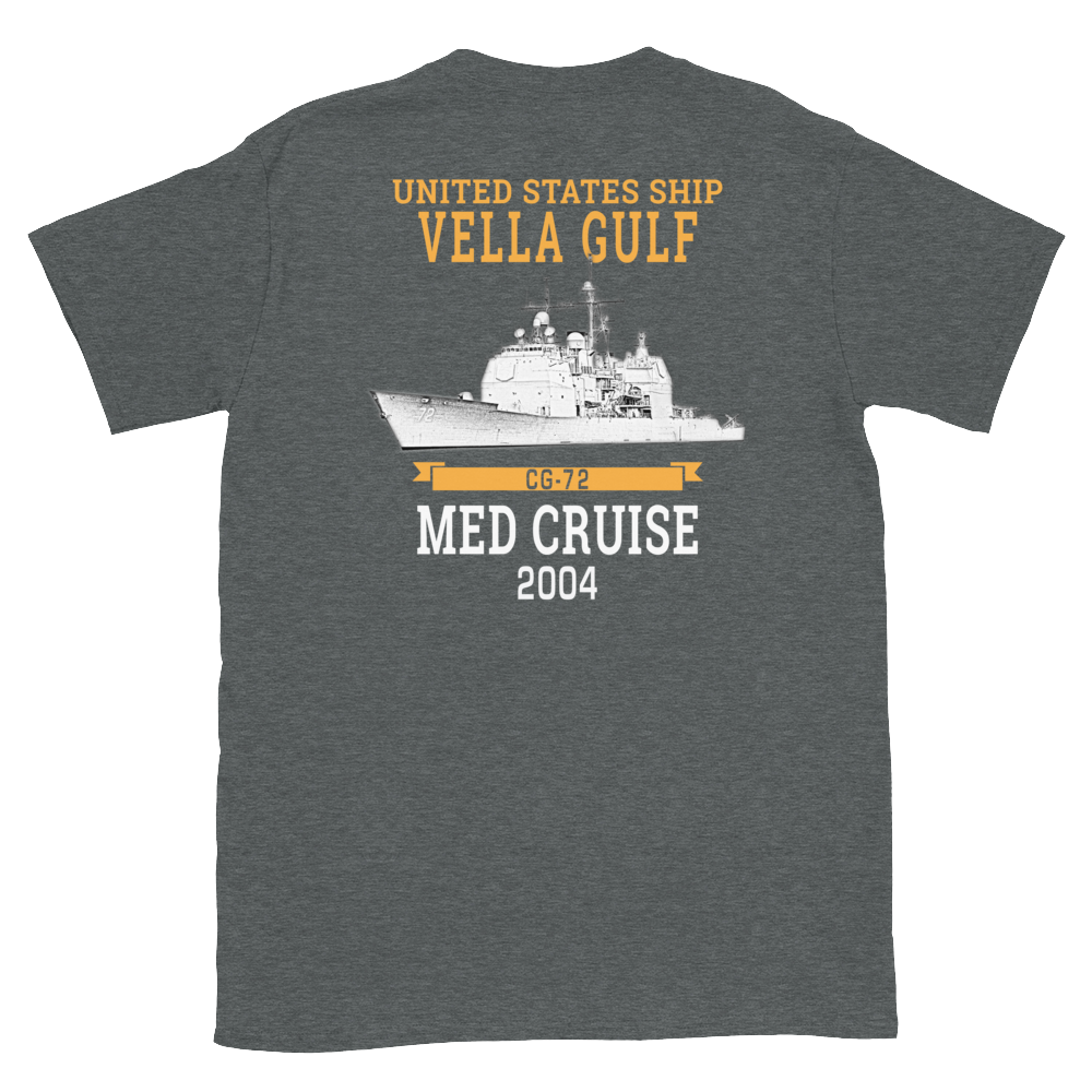 USS Vella Gulf (CG-72) 2004 MED Short-Sleeve Unisex T-Shirt