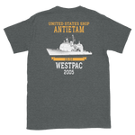 USS Antietam (CG-54) 2005 Deployment Short-Sleeve T-Shirt – back view, heather