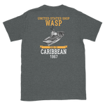 USS Wasp (CVS-18) 1967 CARIBBEAN Short-Sleeve Unisex T-Shirt – back view, heather