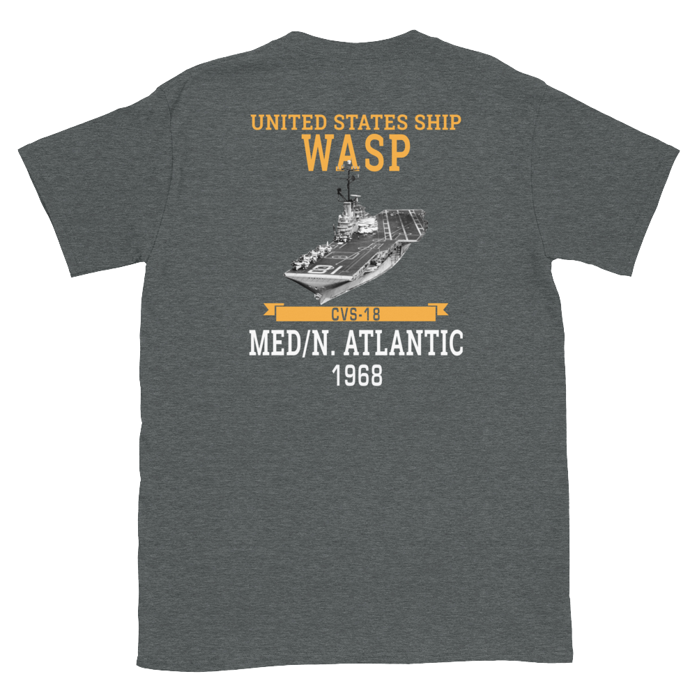 USS Wasp (CVS-18) 1968 MED/N. ATLANTIC Short-Sleeve Unisex T-Shirt