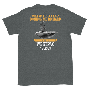 USS Bonhomme Richard (CVS-31) 1962-63 WESTPAC Short-Sleeve Unisex T-Shirt