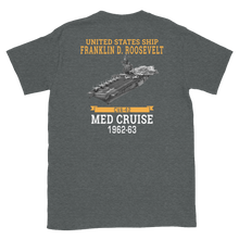 Load image into Gallery viewer, USS Franklin D. Roosevelt (CVA-42) 1962-63 MED CRUISE Short-Sleeve Unisex T-Shirt