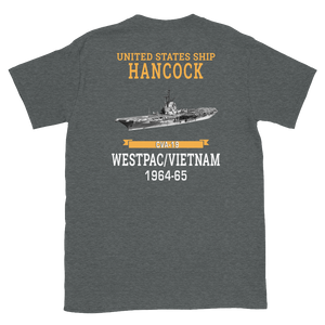 USS Hancock (CVA-19) 1964-65 WESTPAC/VIETNAM Short-Sleeve Unisex T-Shirt