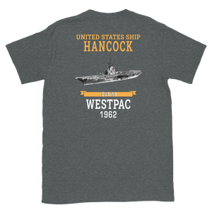 USS Hancock (CVA-19) 1962 WESTPAC Short-Sleeve Unisex T-Shirt