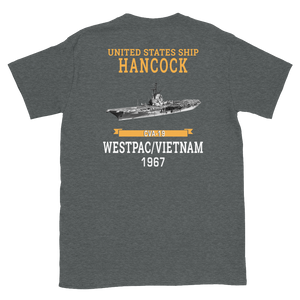 USS Hancock (CVA-19) 1967 WESTPAC/VIETNAM Short-Sleeve Unisex T-Shirt
