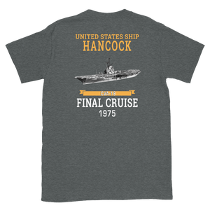 USS Hancock (CVA-19) 1975 FINAL CRUISE Short-Sleeve Unisex T-Shirt