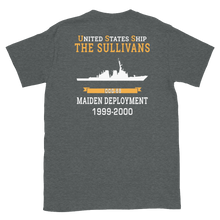 Load image into Gallery viewer, USS The Sullivans (DDG-68) 1999-2000 MAIDEN DEPLOYMENT Short-Sleeve Unisex T-Shirt