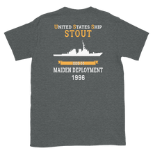 Load image into Gallery viewer, USS Stout (DDG-55) 1996 MAIDEN DEPLOYMENT Short-Sleeve Unisex T-Shirt