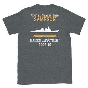 USS Sampson (DDG-102) 2009-10 MAIDEN DEPLOYMENT Short-Sleeve Unisex T-Shirt