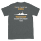 USS Ross (DDG-71) 1999 MAIDEN DEPLOYMENT Short-Sleeve Unisex T-Shirt – back view, heather