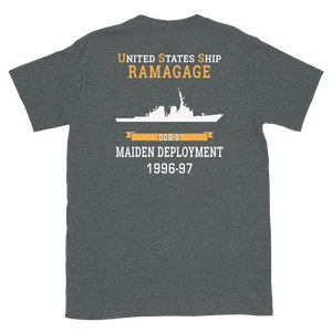 USS Ramage (DDG-61) 1996-97 MAIDEN DEPLOYMENT Short-Sleeve Unisex T-Shirt