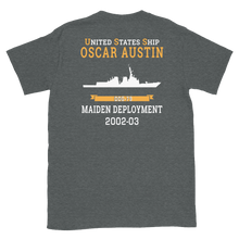 Load image into Gallery viewer, USS Oscar Austin (DDG-79) 2002-03 MAIDEN DEPLOYMENT Short-Sleeve Unisex T-Shirt