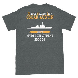 USS Oscar Austin (DDG-79) 2002-03 MAIDEN DEPLOYMENT Short-Sleeve Unisex T-Shirt