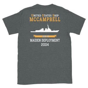 USS McCampbell (DDG-85) 2004 MAIDEN DEPLOYMENT Short-Sleeve Unisex T-Shirt