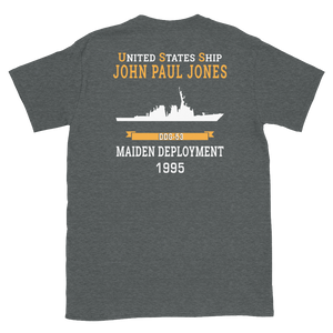 USS John Paul Jones (DDG-53) 1995 MAIDEN DEPLOYMENT Short-Sleeve Unisex T-Shirt