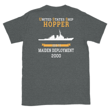 Load image into Gallery viewer, USS Hopper (DDG-70) 2000 MAIDEN DEPLOYMENT Short-Sleeve Unisex T-Shirt