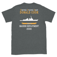 Load image into Gallery viewer, USS Donald Cook (DDG-75) 2000 MAIDEN DEPLOYMENT Short-Sleeve Unisex T-Shirt