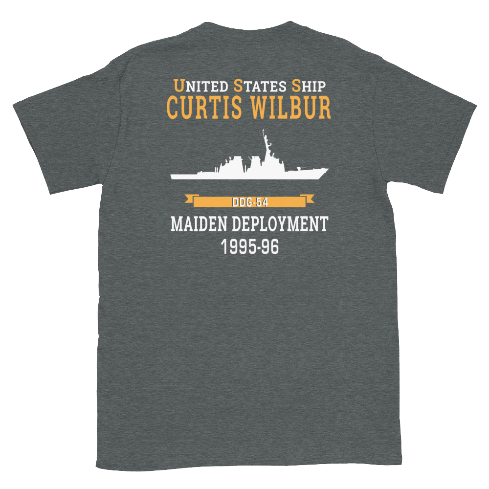 USS Curtis Wilbur (DDG-54) 1995-96 MAIDEN DEPLOYMENT Short-Sleeve Unisex T-Shirt