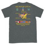 USS Austin (LPD-4) 2002-03 Cruise Shirt – back view, heather