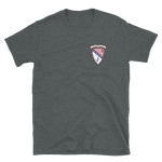 USS Chicago (CG-11) Ship's Crest T-Shirt - Blue – front view, heather