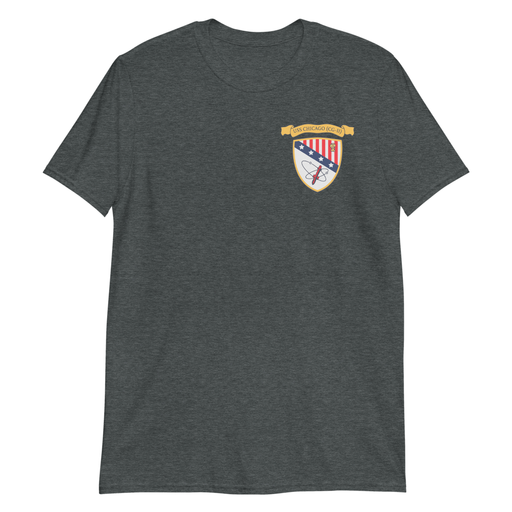 USS Chicago (CG-11) 1976 WESTPAC T-Shirt – front view, heather