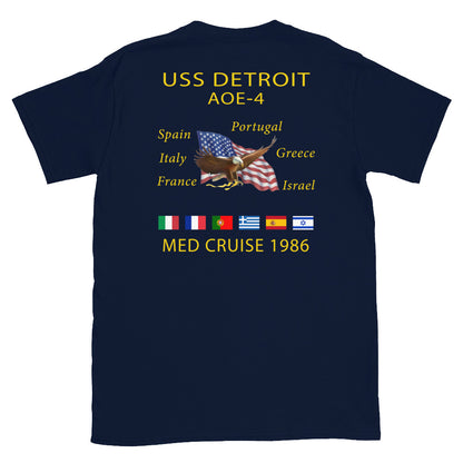 USS Detroit (AOE-4) 1986 Cruise Shirt – navy