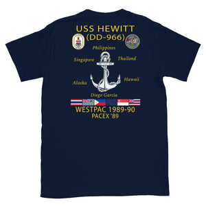 USS Hewitt (DD-966) 1989-90 Cruise Shirt