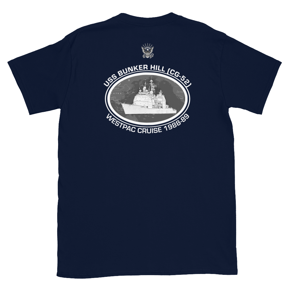 USS Bunker Hill (CG-52) 1988-89 Deployment Short-Sleeve T-Shirt