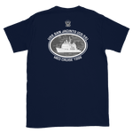 USS San Jacinto (CG-56) 1998 Deployment Short-Sleeve T-Shirt – back view, navy