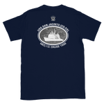 USS San Jacinto (CG-56) 1996 Deployment Short-Sleeve T-Shirt – back view, navy