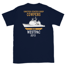 Load image into Gallery viewer, USS Cowpens (CG-63) 2013 WESTPAC Short-Sleeve T-Shirt